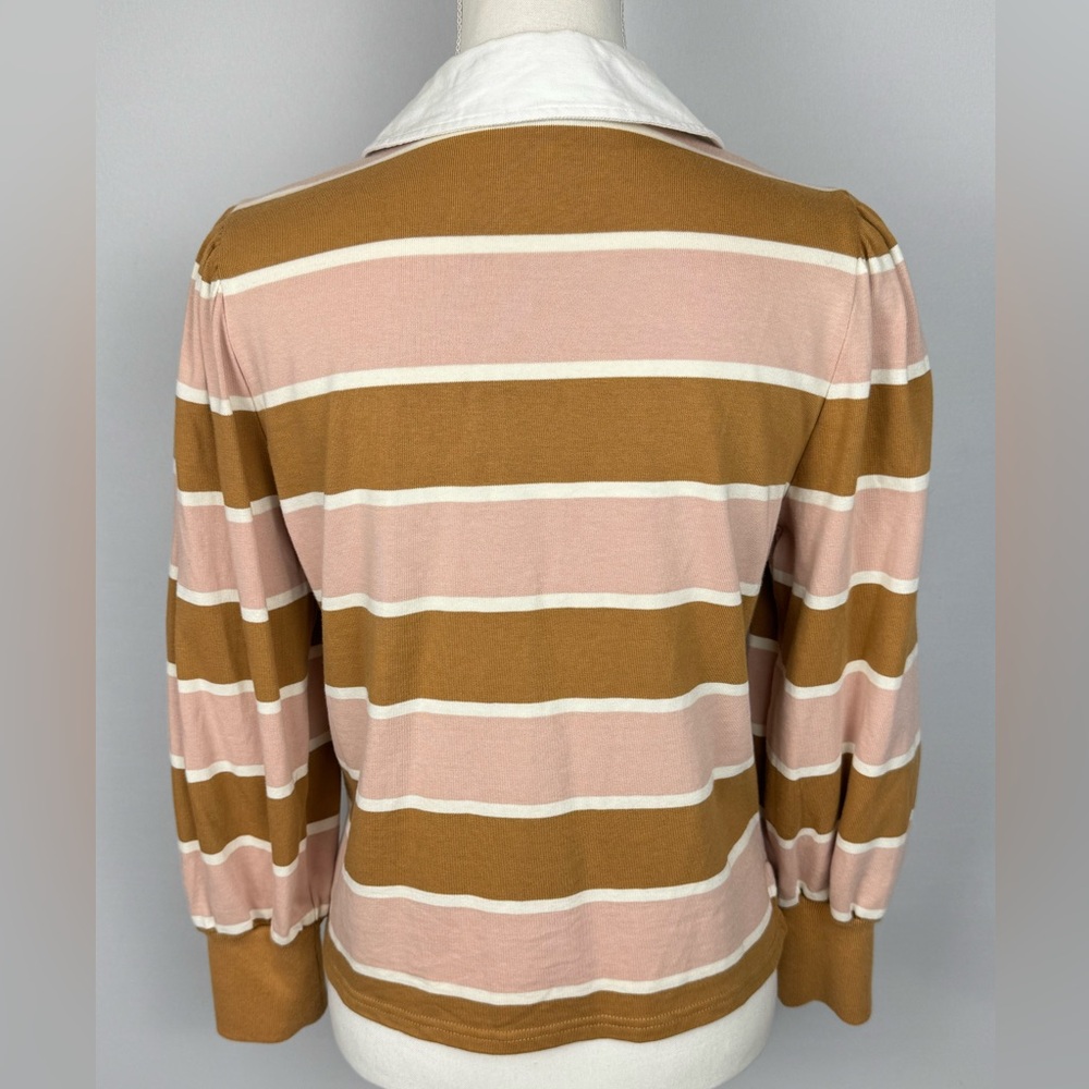 Veronica Beard Presto Rugby Shirt Long Sleeves Polo Shirt Cotton Stripes Small - Picture 8 of 10